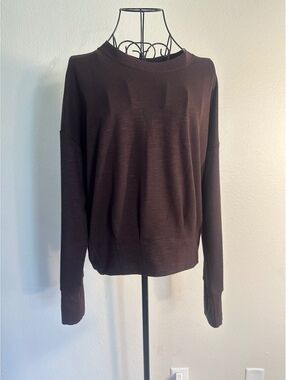 Evereve Chocolate Brown Long Sleeve Sweater/ Top